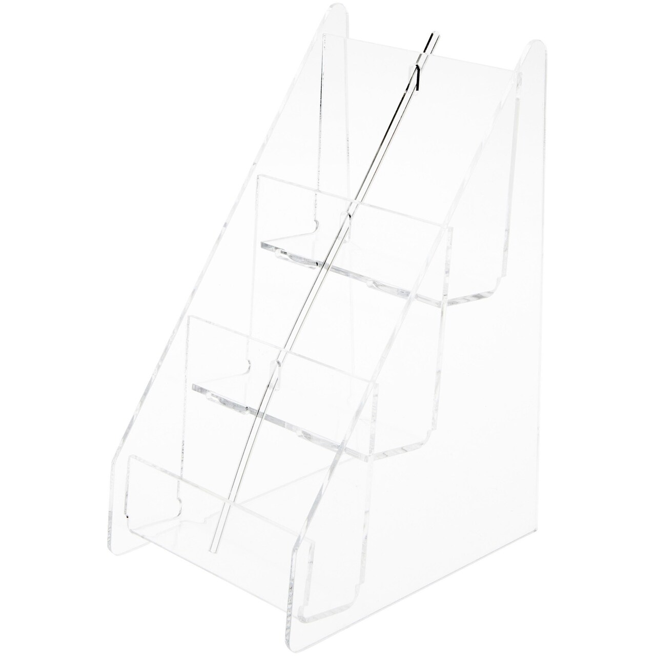Plymor Clear Acrylic 6-Pocket Business Card Holder & Display (Vertical), 4" H x 4.5" W x 5.25" D
